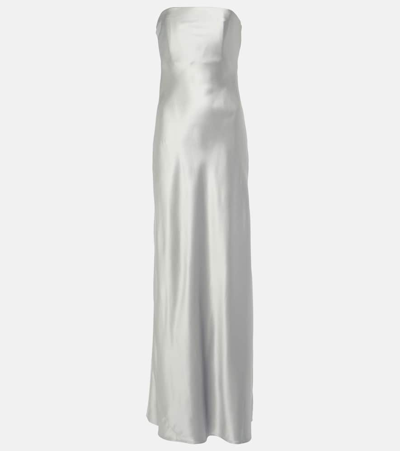 Christopher Esber Palladium Metallic Maxi Dress In Silver
