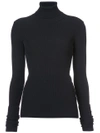 JIL SANDER RIBBED ROLL NECK TOP,JSPL754091WLY3904812233270