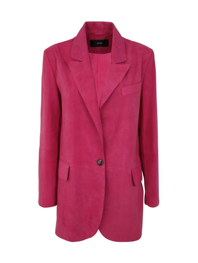 Arma Nayano Goat Suede Blazer In Rosado