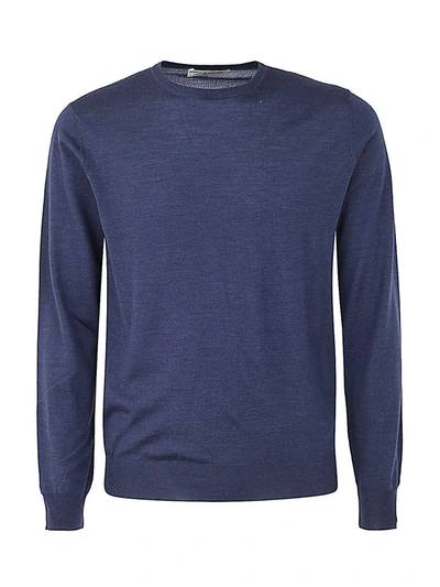 Filippo De Laurentiis Round Neck Pullover In Blue