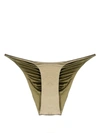 Isa Boulder Gathered-detail Bikini Bottoms In Goldgrass