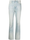 Kenzo Japanese High-waisted Straight-leg Jeans In Blue