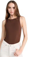 Ambitionist High Neck Tank Brown L In Brown