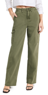 L Agence Channing Stretch Cotton Cargo Pants In Brigade
