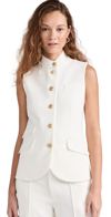 Rag & Bone Slade Button-front Vest In Ivory