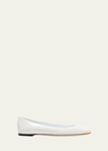 Giuseppe Zanotti Amur 2.0 Leather Ballerina Shoes In Bianco
