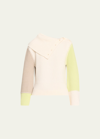 SIMKHAI FLORES COLORBLOCK WOOL AND CASHMERE SWEATER