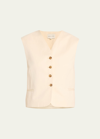 LOULOU STUDIO IBA LINEN-BLEND VEST