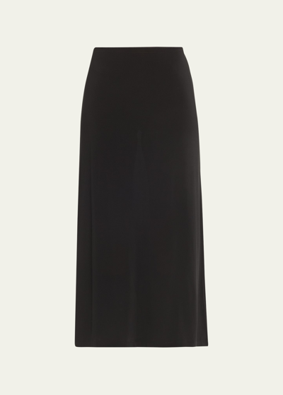 Vince Pull-on Midi Slip Skirt In Black