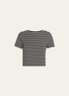 ALICE AND OLIVIA CINDY CLASSIC STRIPED TEE