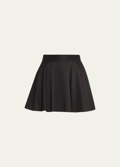 Alice And Olivia Malka A-line Full Mini Skirt In Black