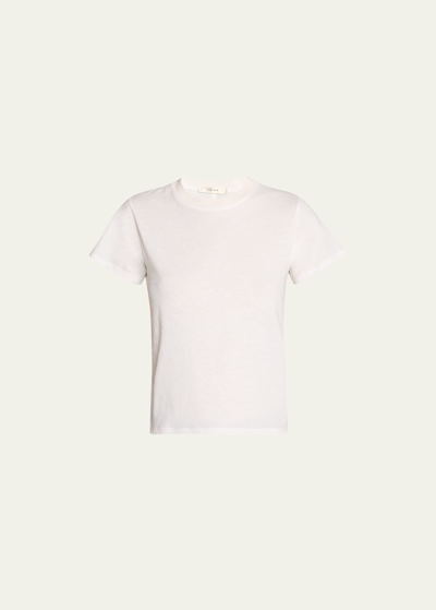 The Row Tommy Fitted Short-sleeve Top In Off White