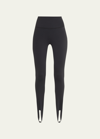 Splits59 River High-waisted Airweight Stirrup Leggings In Blackwhit