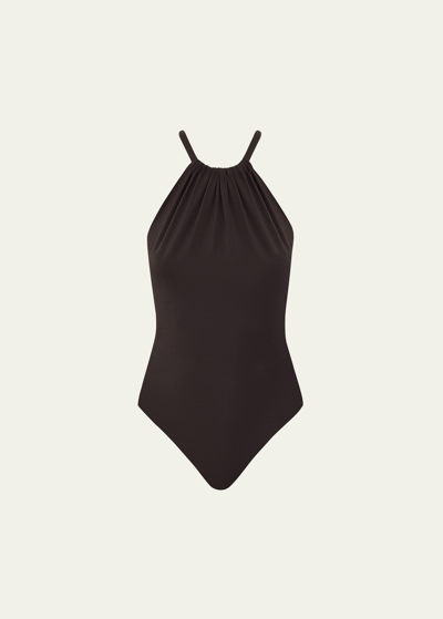 Maygel Coronel Tandem One-piece Swimsuit In Brown