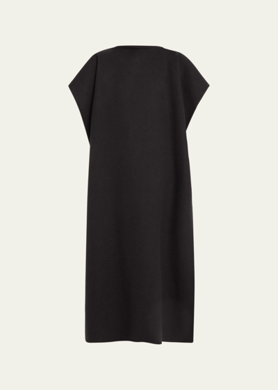 The Row Kerry Long Cashmere Top In Faded Black