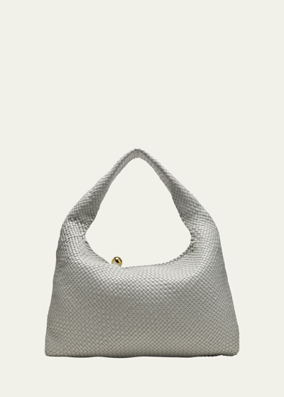 Bottega Veneta Large Hop Bag In Agate Grey-muse