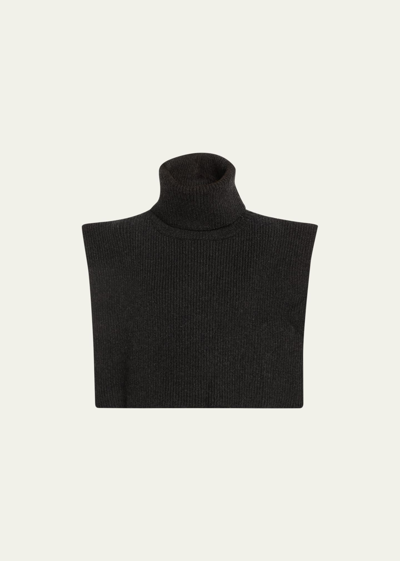 The Row Emmit Turtleneck Scarf Cashmere Collar In Anthracite