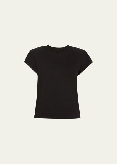 Agolde Bryce Cap Sleeve T-shirt In Black