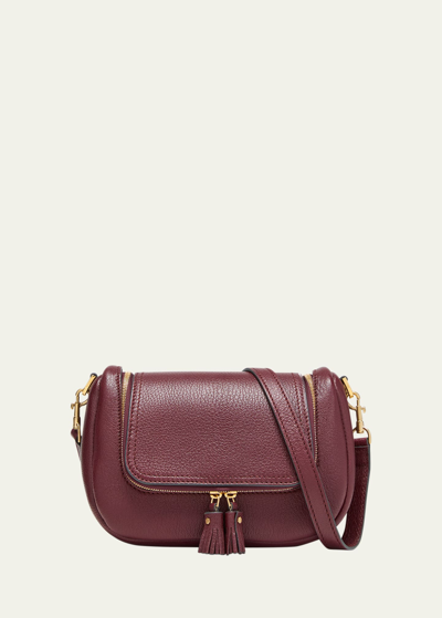 Anya Hindmarch Vera Small Zip Leather Crossbody Bag In Rosewood
