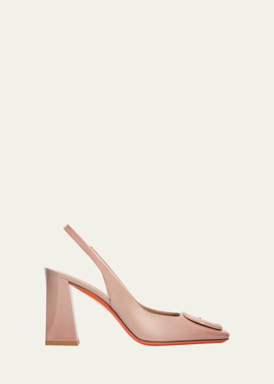 Santoni Peaches 85mm Slingback Pumps In Light Pink