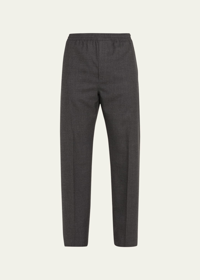 Givenchy Men's Elastic-waist Formal Jogger Pants In Grey Mix