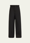 SACAI BELTED WIDE LEG TROUSERS