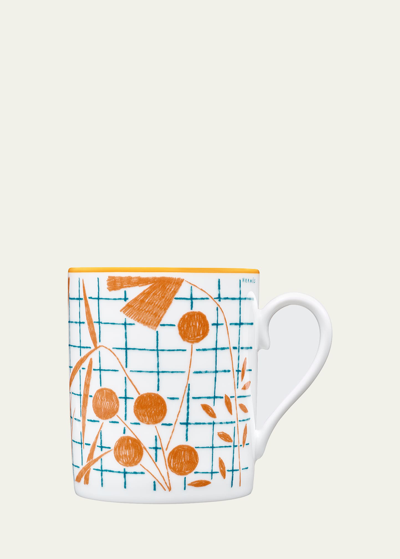 Hermes A Walk In The Garden Mug In Orange Pattern