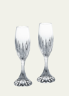 BACCARAT MASSENA CHAMPAGNE FLUTES, SET OF 2