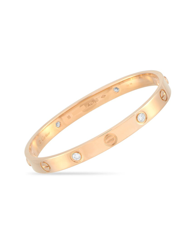 Cartier 18k Rose Gold Diamond Love Bangle (authentic )