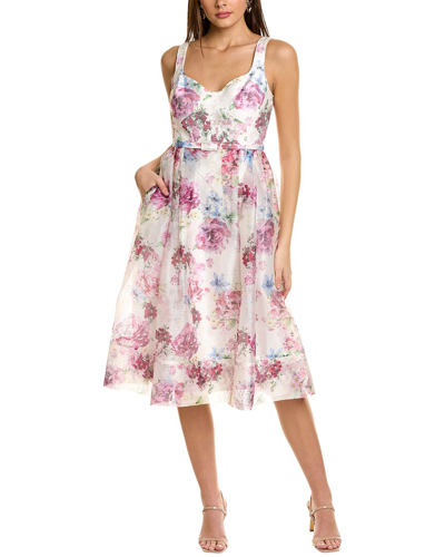 ml Monique Lhuillier Sleeveless Midi Dress In Pink