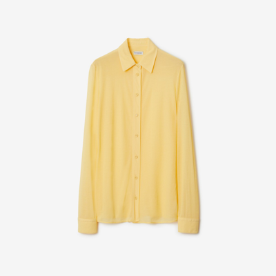 Burberry Crepe Jersey Shirt In Yellow