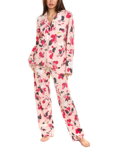 Dkny Notch Top & Pant Sleep Set In Pink