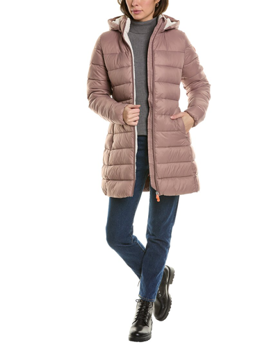 Save The Duck Cleo Medium Coat In Pink