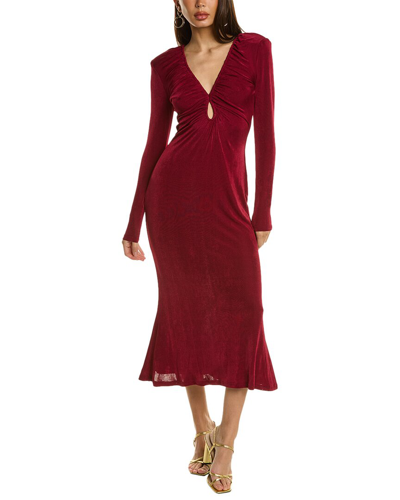 Misha Bronya Midi Dress In Red