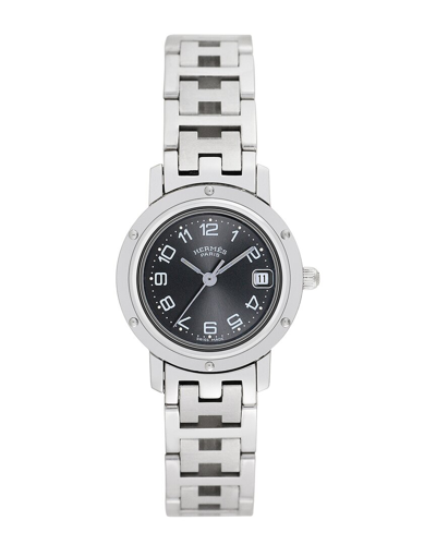 Hermes Women's Clipper Watch, Circa 2000s (authentic ) In Metallic