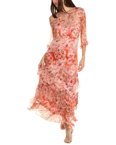 Johnny Was Yours Truly Silk Maxi Dress In Pink
