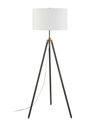 Abraham + Ivy Kahn Two Tone Blackened Bronze And Antique Brass Tripod Floor Lamp In Black