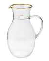 ALICE PAZKUS ALICE PAZKUS CLEAR PITCHER WITH GOLD TRIM