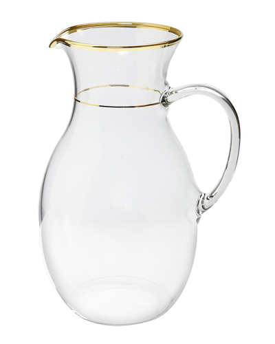 Alice Pazkus Clear Pitcher With Gold Trim