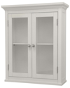 ELEGANT HOME FASHIONS ELEGANT HOME FASHIONS GLASS FRONT WALL CABINET WITH TWO DOORS