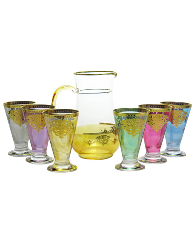 Alice Pazkus Set Of 7 Assorted Colors Drinkware In Multi