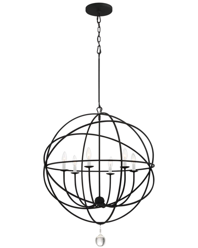 Crystorama Solaris 6-light Black Chandelier