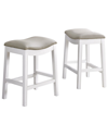 Alaterre Williston Set Of 2 Counter Height Stools In White