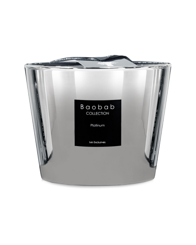 Baobab Collection Max 10 Platinum Candle In Metallic
