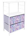 Sorbus 2 Drawer End Table In Purple