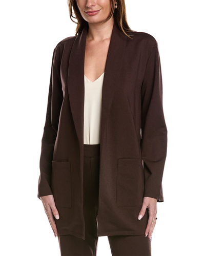 Eileen Fisher Shawl Collar Cardigan In Brown