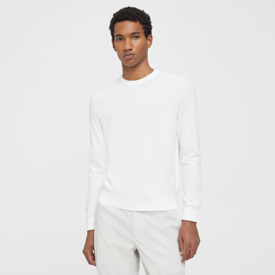 Theory Riland Sweater In Fine Bilen In White