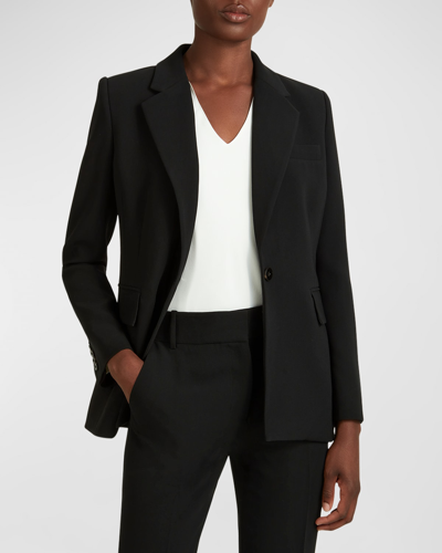 Judith & Charles Opera Notched-lapel Single-button Jacket In Black