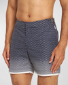 Orlebar Brown Bulldog Printed Swim Trunks In Night Iris/white