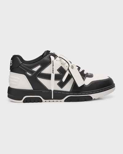 Off-white White And Black Leather Out Of Office Sneakers